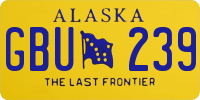 AK license plate GBU239