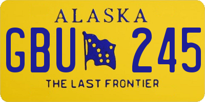 AK license plate GBU245
