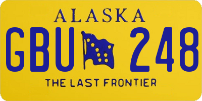AK license plate GBU248