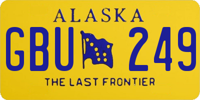 AK license plate GBU249