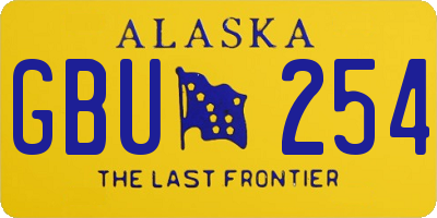 AK license plate GBU254