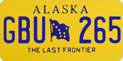 AK license plate GBU265