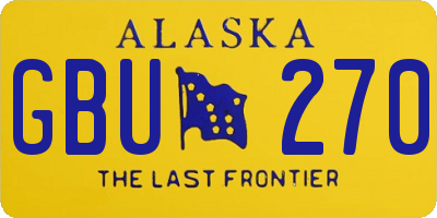 AK license plate GBU270