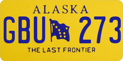 AK license plate GBU273
