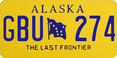 AK license plate GBU274