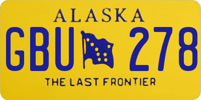 AK license plate GBU278