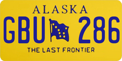 AK license plate GBU286