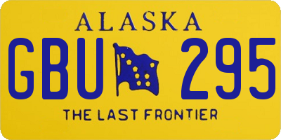 AK license plate GBU295