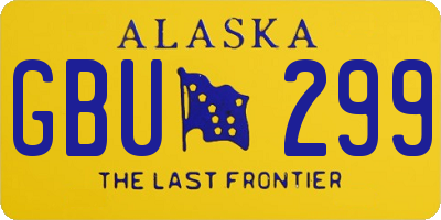 AK license plate GBU299