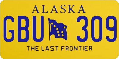AK license plate GBU309
