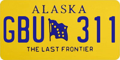 AK license plate GBU311