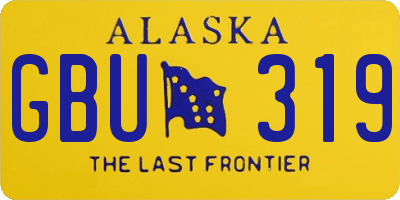 AK license plate GBU319