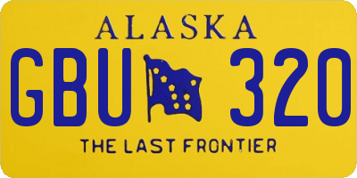 AK license plate GBU320