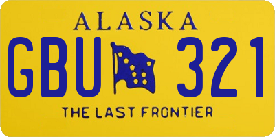 AK license plate GBU321