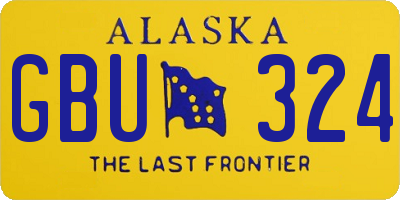 AK license plate GBU324