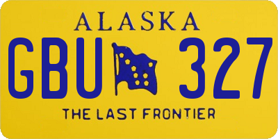 AK license plate GBU327