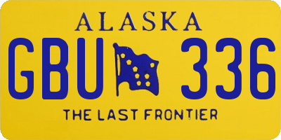 AK license plate GBU336