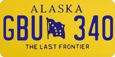 AK license plate GBU340