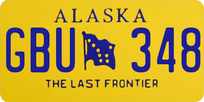 AK license plate GBU348