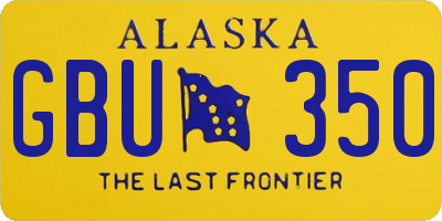 AK license plate GBU350