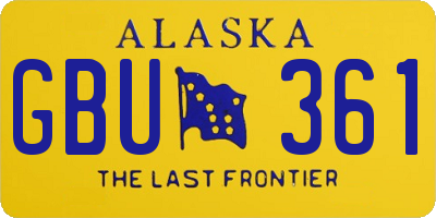 AK license plate GBU361