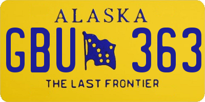 AK license plate GBU363