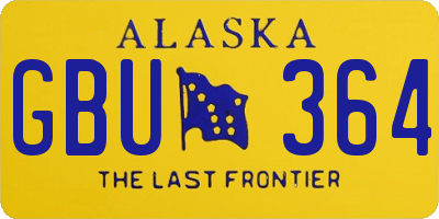 AK license plate GBU364