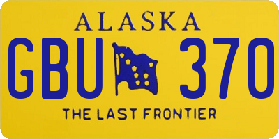 AK license plate GBU370