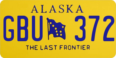 AK license plate GBU372