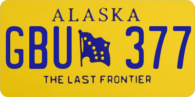 AK license plate GBU377
