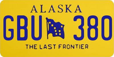 AK license plate GBU380