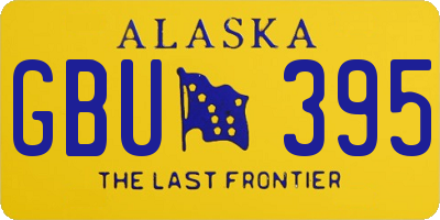 AK license plate GBU395