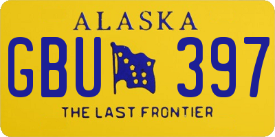 AK license plate GBU397