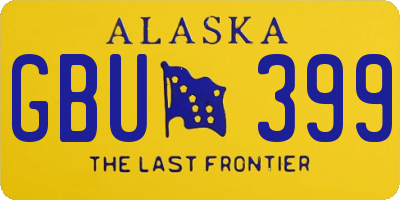 AK license plate GBU399