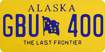 AK license plate GBU400