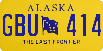 AK license plate GBU414