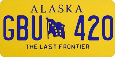 AK license plate GBU420