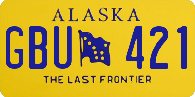 AK license plate GBU421