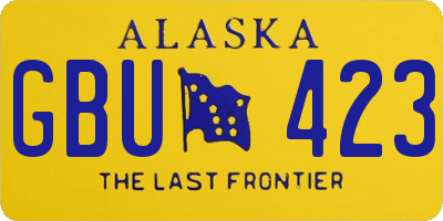 AK license plate GBU423