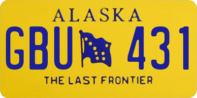 AK license plate GBU431