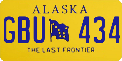 AK license plate GBU434