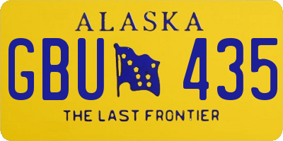 AK license plate GBU435
