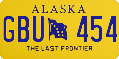 AK license plate GBU454