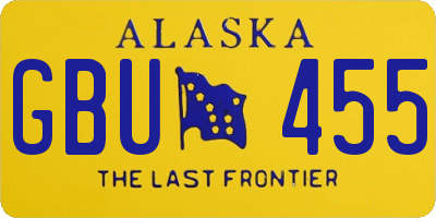 AK license plate GBU455
