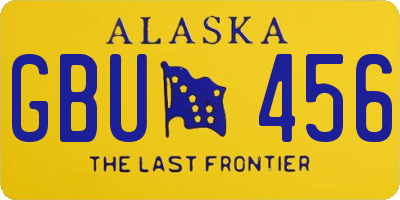 AK license plate GBU456