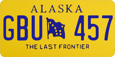 AK license plate GBU457