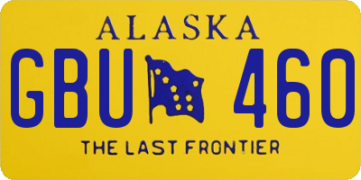 AK license plate GBU460