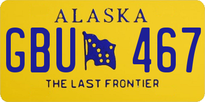 AK license plate GBU467