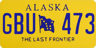 AK license plate GBU473