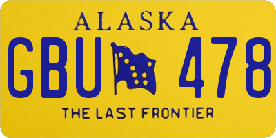 AK license plate GBU478
